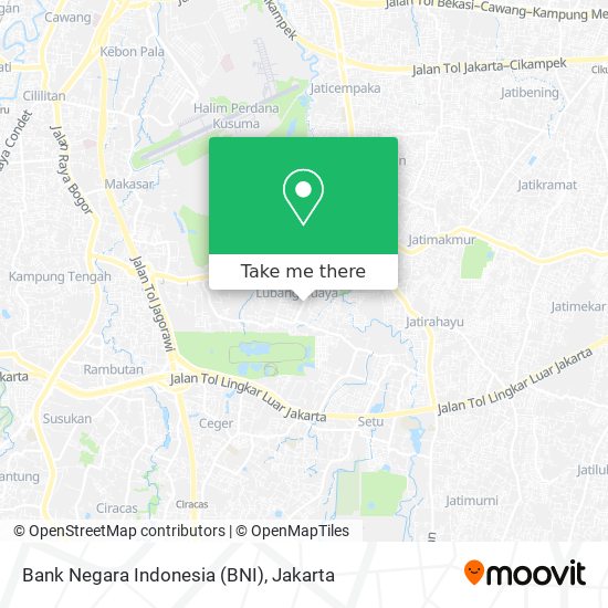 Bank Negara Indonesia (BNI) map