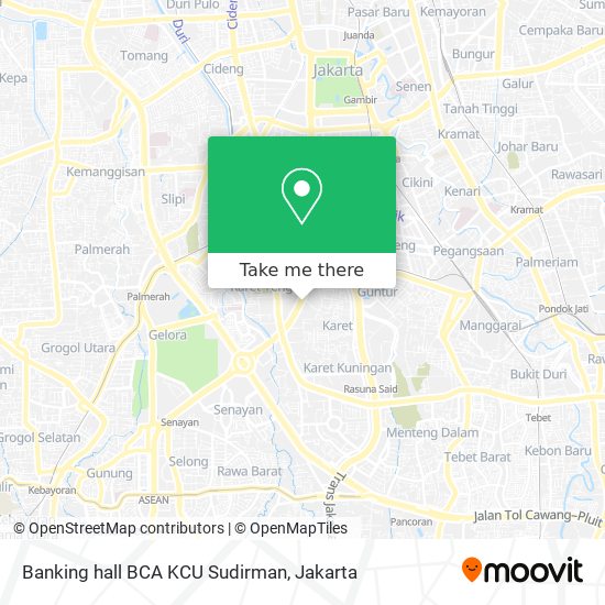 Banking hall BCA KCU Sudirman map