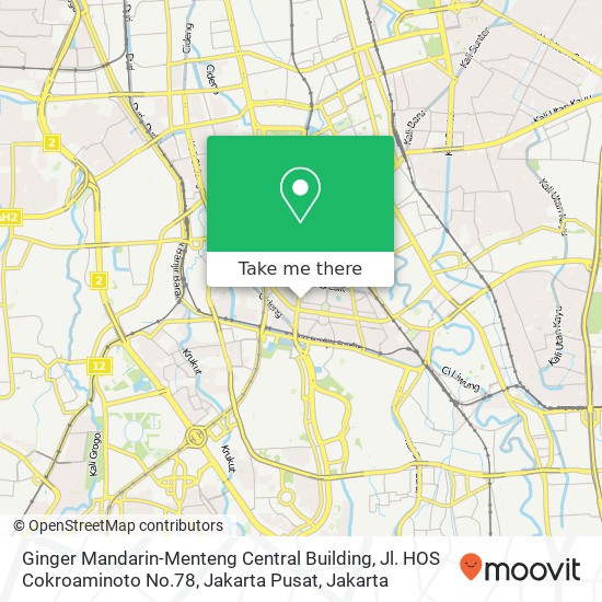 Ginger Mandarin-Menteng Central Building, Jl. HOS Cokroaminoto No.78, Jakarta Pusat map