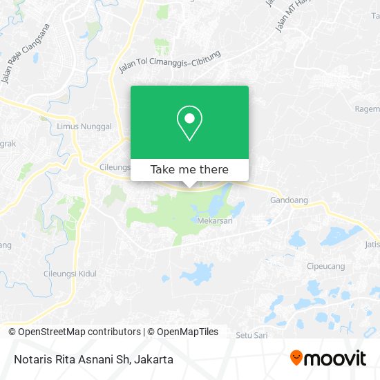 Notaris Rita Asnani Sh map