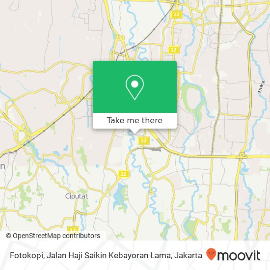 Fotokopi, Jalan Haji Saikin Kebayoran Lama map