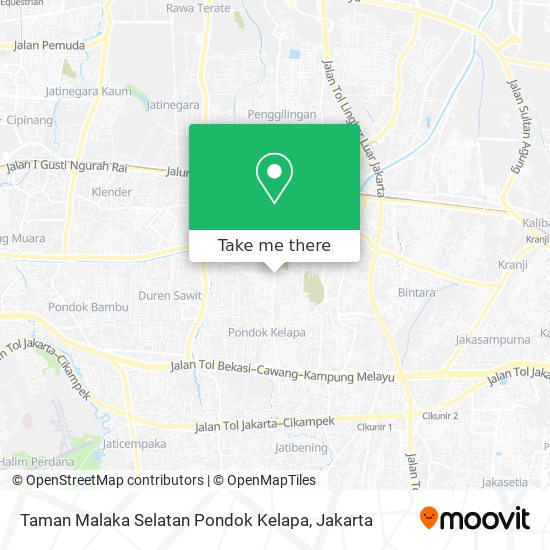 Taman Malaka Selatan Pondok Kelapa map