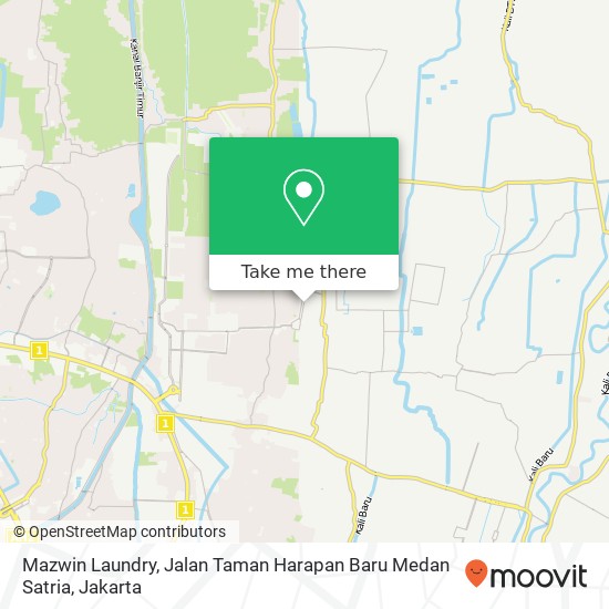 Mazwin Laundry, Jalan Taman Harapan Baru Medan Satria map