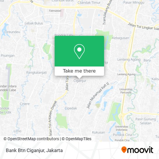 Bank Btn Ciganjur map