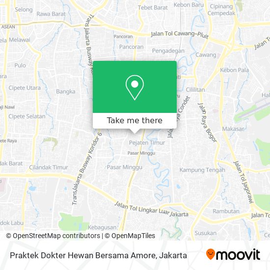 Praktek Dokter Hewan Bersama Amore map