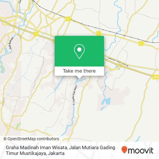 Graha Madinah Iman Wisata, Jalan Mutiara Gading Timur Mustikajaya map