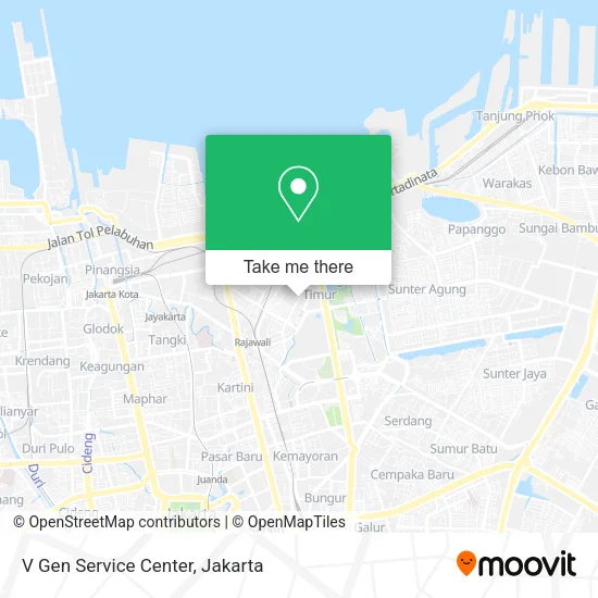 V Gen Service Center map