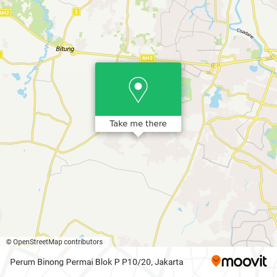 Perum Binong Permai Blok P P10 / 20 map