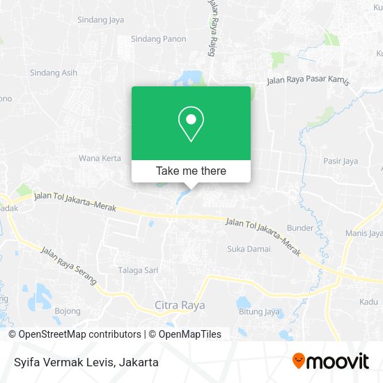 Syifa Vermak Levis, Jalan Raya Pasar Kemis Sindang Jaya map