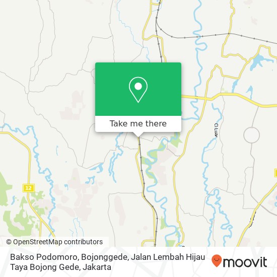 Bakso Podomoro, Bojonggede, Jalan Lembah Hijau Taya Bojong Gede map