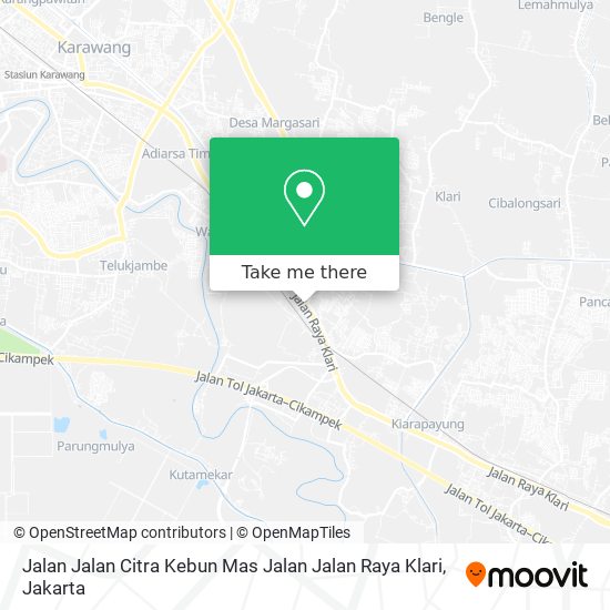 Jalan Jalan Citra Kebun Mas Jalan Jalan Raya Klari map