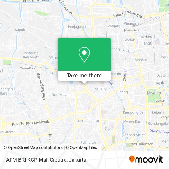 ATM BRI KCP Mall Ciputra map