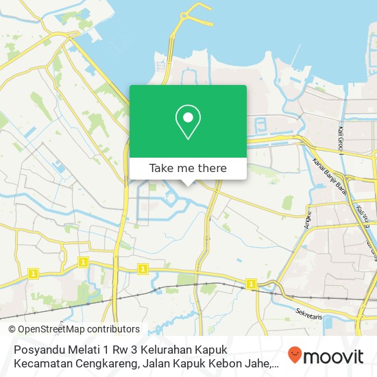 Posyandu Melati 1 Rw 3 Kelurahan Kapuk Kecamatan Cengkareng, Jalan Kapuk Kebon Jahe map