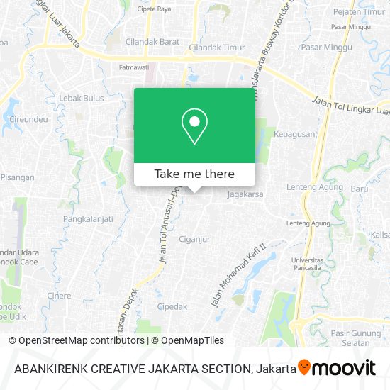 ABANKIRENK CREATIVE JAKARTA SECTION map