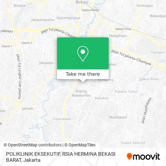 POLIKLINIK EKSEKUTIF, RSIA HERMINA BEKASI BARAT map