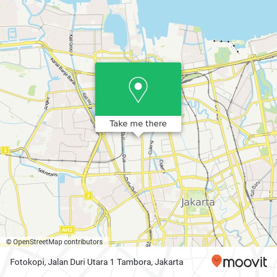 Fotokopi, Jalan Duri Utara 1 Tambora map
