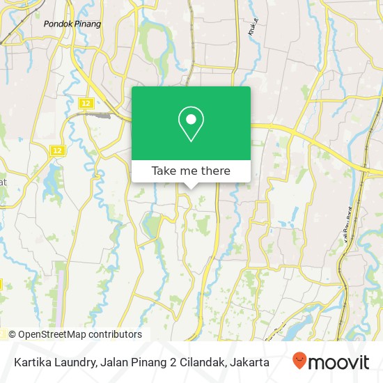 Kartika Laundry, Jalan Pinang 2 Cilandak map