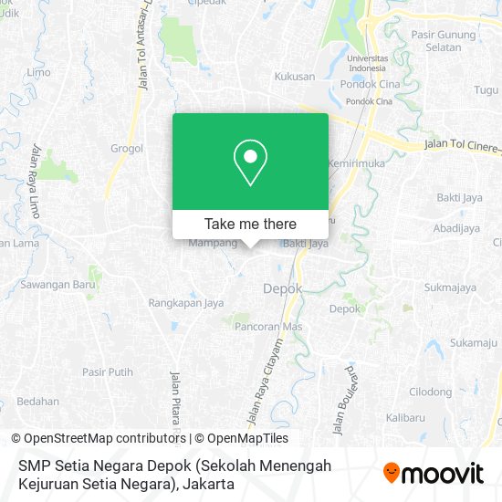 SMP Setia Negara Depok (Sekolah Menengah Kejuruan Setia Negara) map