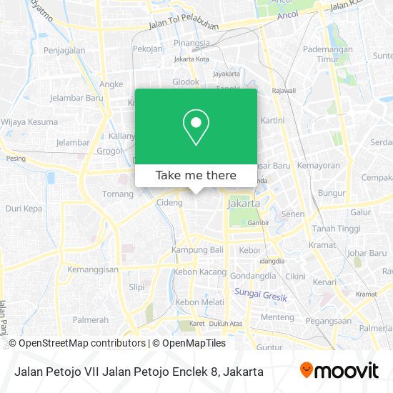Jalan Petojo VII Jalan Petojo Enclek 8 map