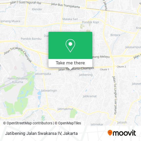 Jatibening Jalan Swakarsa IV map