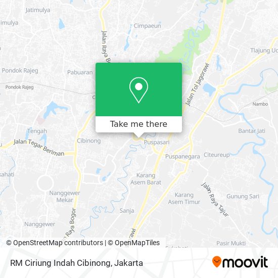 RM Ciriung Indah Cibinong map