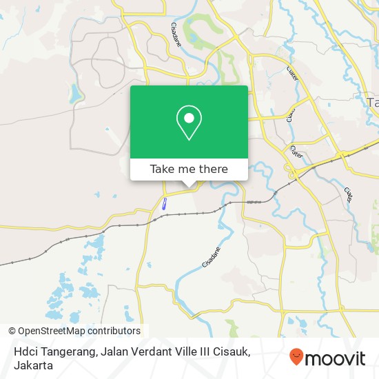 Hdci Tangerang, Jalan Verdant Ville III Cisauk map