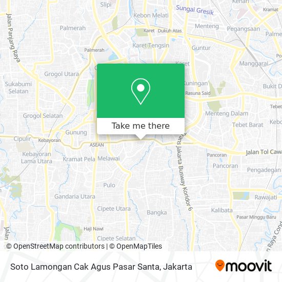 Soto Lamongan Cak Agus Pasar Santa map