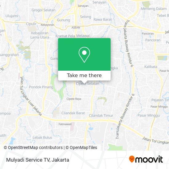 Mulyadi Service TV map