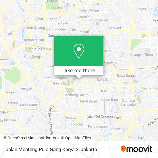 Jalan Menteng Pulo Gang Karya 2 map