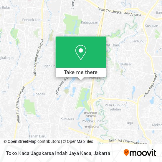 Toko Kaca Jagakarsa Indah Jaya Kaca map