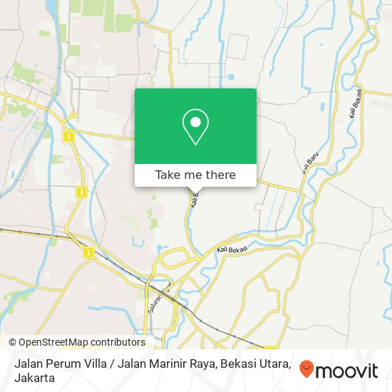 Jalan Perum Villa / Jalan Marinir Raya, Bekasi Utara map