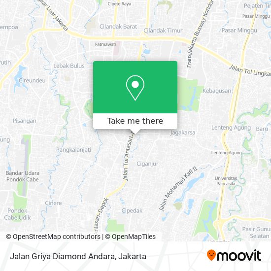 Jalan Griya Diamond Andara map