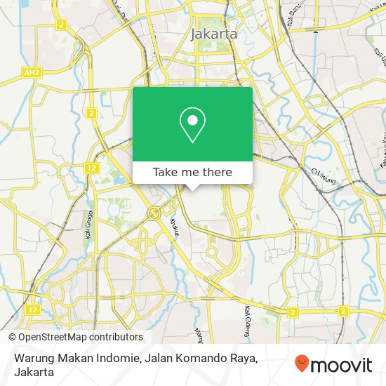 Warung Makan Indomie, Jalan Komando Raya map