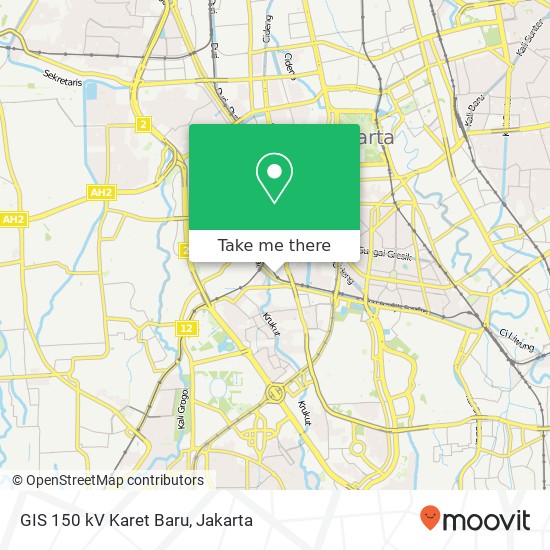 GIS 150 kV Karet Baru map