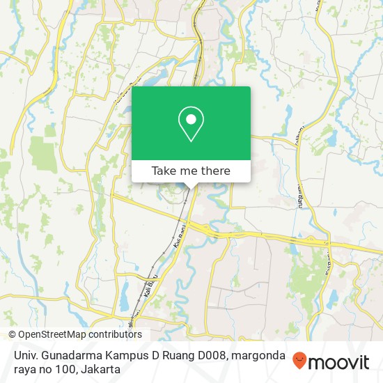 Univ. Gunadarma Kampus D Ruang D008, margonda raya no 100 map