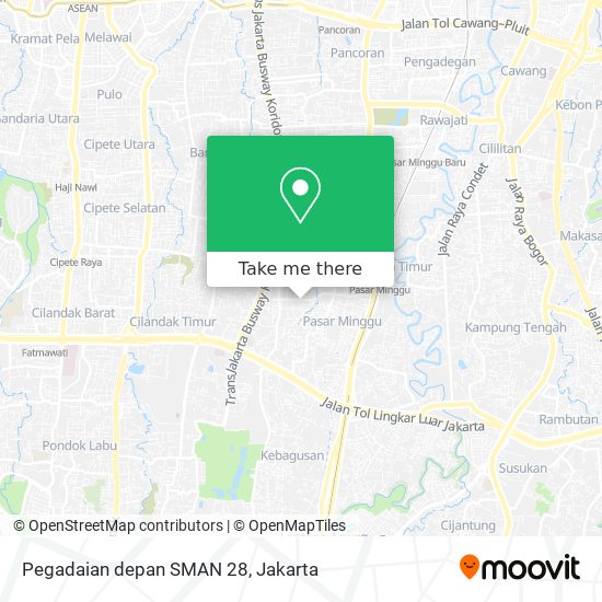 Pegadaian depan SMAN 28 map