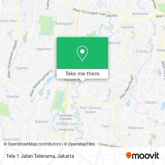 Tele 1 Jalan Telerama map