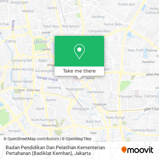 Badan Pendidikan Dan Pelatihan Kementerian Pertahanan (Badiklat Kemhan) map