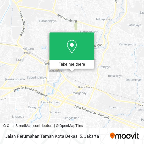 Jalan Perumahan Taman Kota Bekasi 5 map