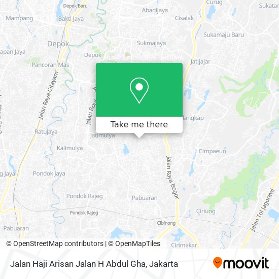 Jalan Haji Arisan Jalan H Abdul Gha map