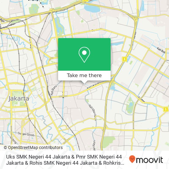 Uks SMK Negeri 44 Jakarta & Pmr SMK Negeri 44 Jakarta & Rohis SMK Negeri 44 Jakarta & Rohkris SMK N map