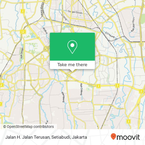 Jalan H. Jalan Terusan, Setiabudi map