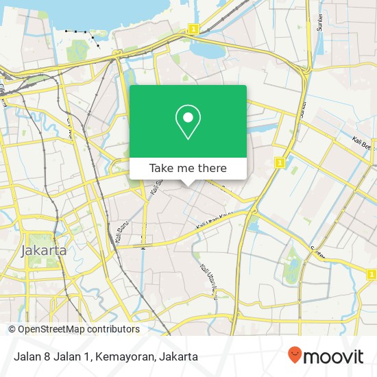 Jalan 8 Jalan 1, Kemayoran map