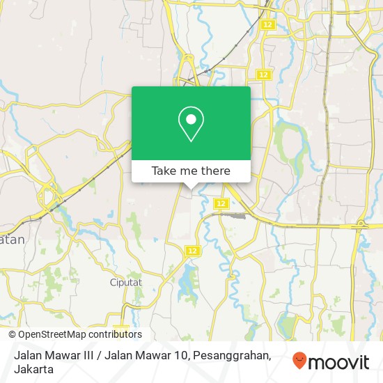 Jalan Mawar III / Jalan Mawar 10, Pesanggrahan map