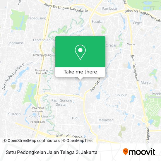 Setu Pedongkelan Jalan Telaga 3 map