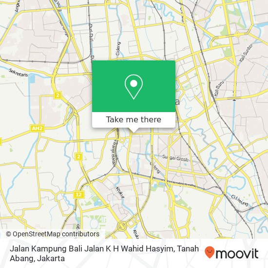 Jalan Kampung Bali Jalan K H Wahid Hasyim, Tanah Abang map