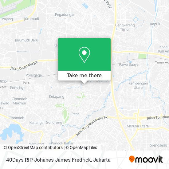 40Days RIP Johanes James Fredrick map