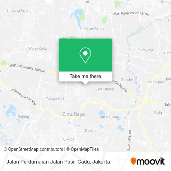 Jalan Perdamaian Jalan Pasir Gadu, Cikupa map