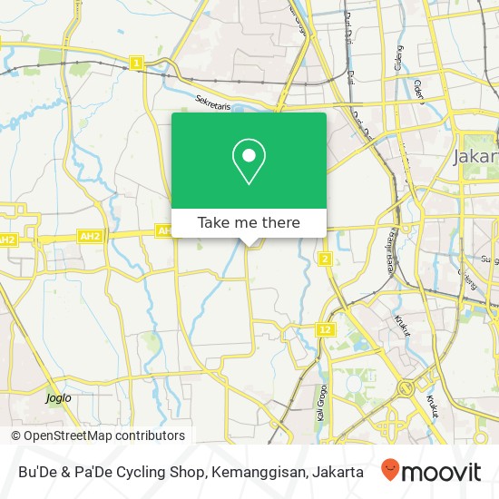 Bu'De & Pa'De Cycling Shop, Kemanggisan map