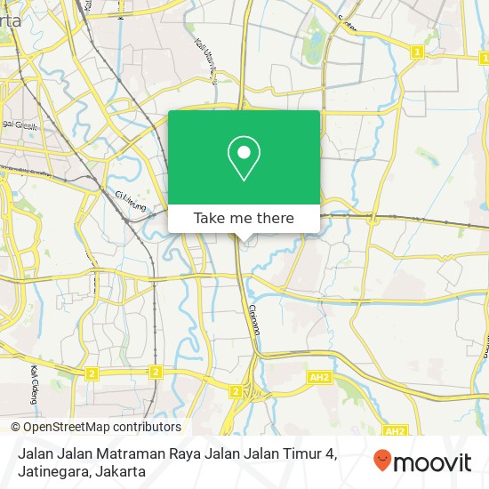 Jalan Jalan Matraman Raya Jalan Jalan Timur 4, Jatinegara map